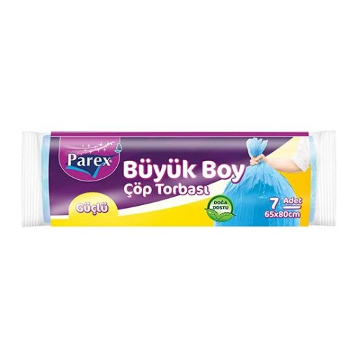 PAREX ÇÖP TORBASI EKONOMİK BÜYÜK (65X80) 7 Lİ. ürün görseli