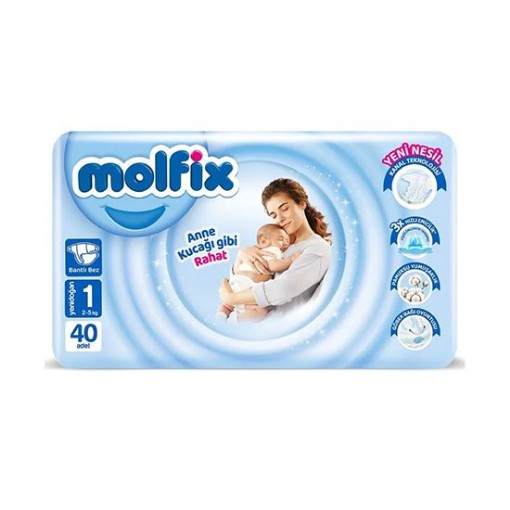 MOLFİX BEBEK BEZİ JUMBO (1 NO) 40 ADET. ürün görseli