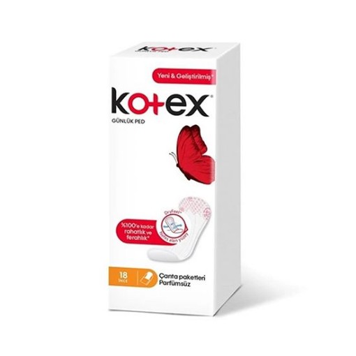 KOTEX GÜNKÜK PED İNCE 18 Lİ PARFÜMSÜZ. ürün görseli