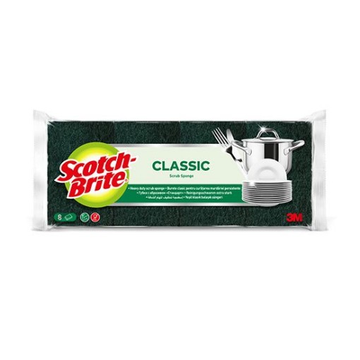 S.BRİTE BULAŞIK SÜNGERİ OLUKLU 8 Lİ. ürün görseli