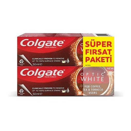 COLGATE DİŞ MAC. 2X50ML OPTIC WHITE. ürün görseli
