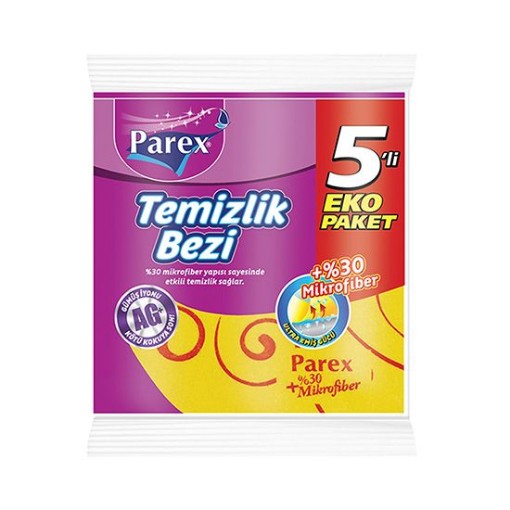 PAREX TEMİZLİK BEZİ 5 Lİ %30 MİKROFİBERLİ SARI. ürün görseli