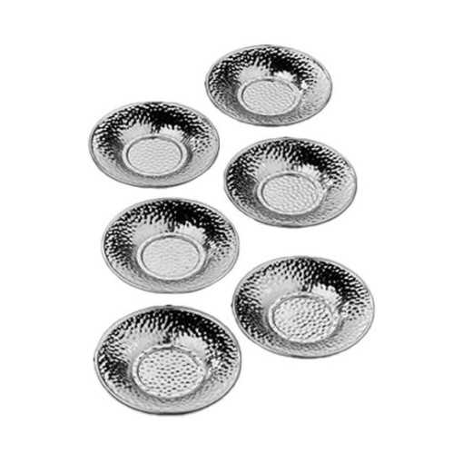 COOKER DÖVME DESEN ÇAY TABAK GÜMÜŞ 6 LI. ürün görseli