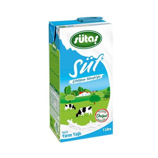SÜTAŞ SÜT 1 LT YARIM YAĞLI. ürün görseli