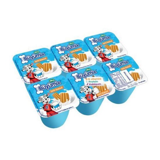 SÜTAŞ BÜYÜMİX SÜTLÜ BİSKÜVİ 6*45 GR. ürün görseli