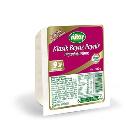 SÜTAŞ KLASİK B.PEYNİR 300 GR OLG.KEÇİ SÜT.AĞIRLIK.. ürün görseli