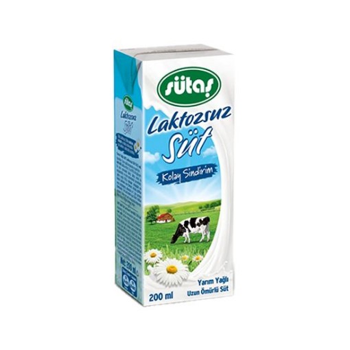 SÜTAŞ SÜT 200 ML LAKTOZSUZ. ürün görseli