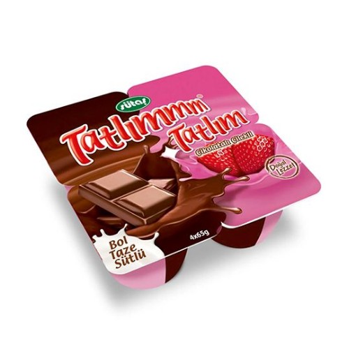 SÜTAŞ TATLIMMM ÇİKO-ÇİLEK PUD. 4*65 GRR. ürün görseli