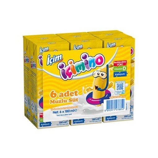 İÇİM SÜT 6X180  ML MUZLU. ürün görseli